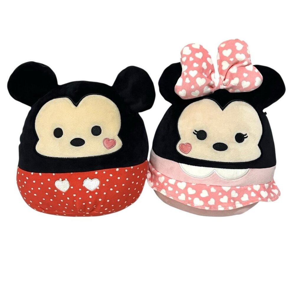 Squishmallows Disney 8" Mickey Mouse and Minnie Mouse Set of 2 Kellytoy
